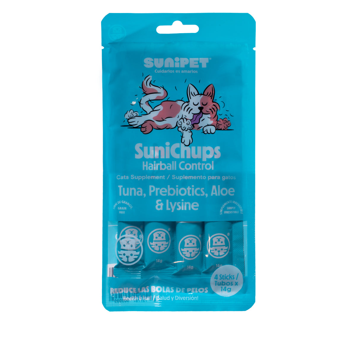 SuniChups Hairball Control 4 Sticks | SuniPet