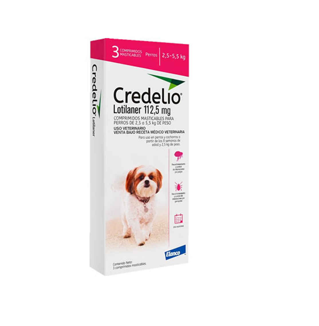 Credelio 2.5 a 5kg Tres Comrpimidors