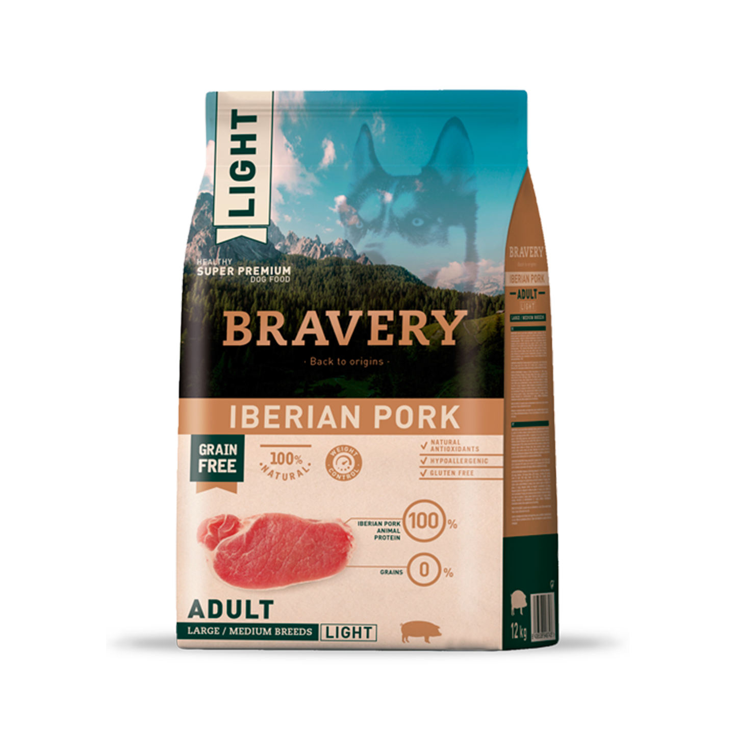 Bravery Iberian Pork Light Adult Large/Medium Breed