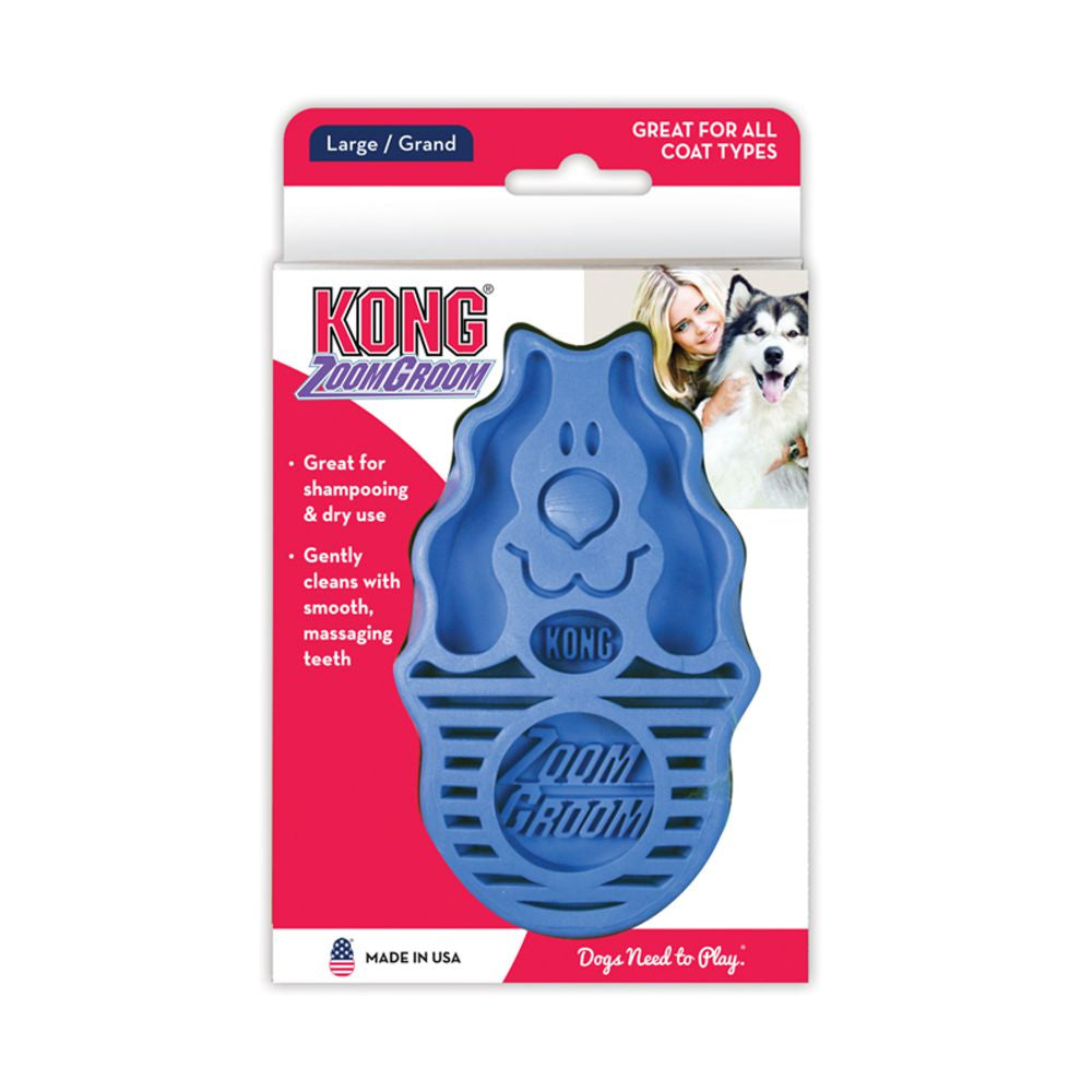Kong Zoom Groom Dog Azúl