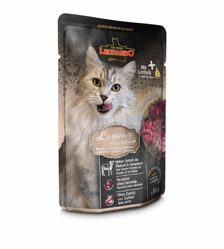 Leonardo Pouch Cat Lamb & Cranberries