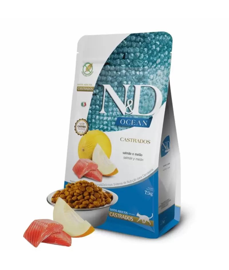 N&D Cat Ocean Salmon y Melón Castrado