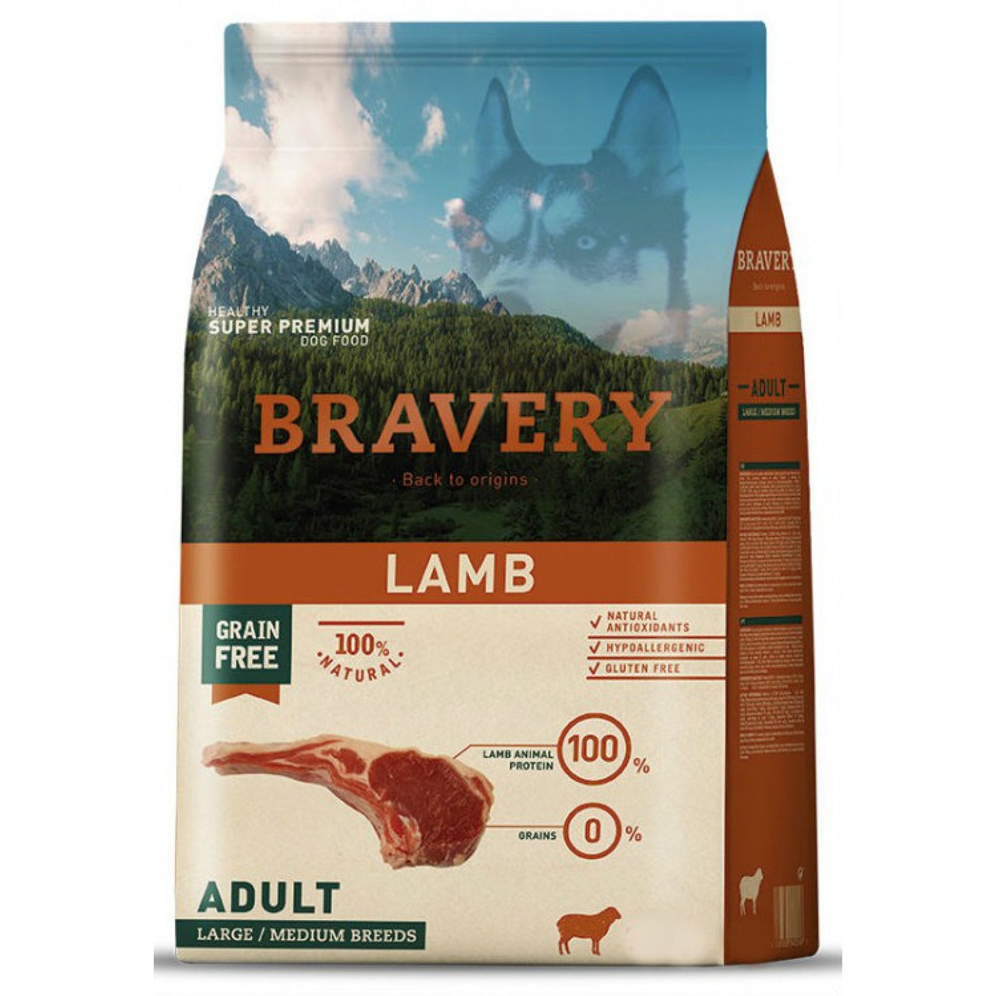 Bravery Dog Adult Large Medium Lamb
