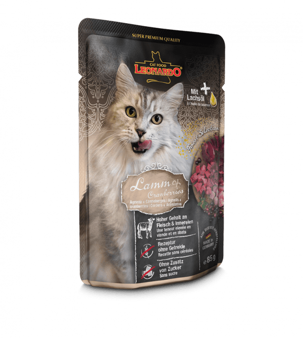 Leonardo Pouch Cat Lamb & Cranberries
