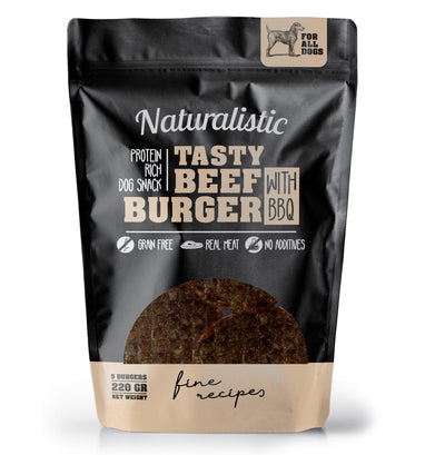 Naturalistic Tasty Beef Burger with BBQ
